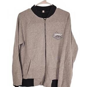 Welcome to Las‎ Vegas Women's Gray Full Zip Sweatshirt Size Medium